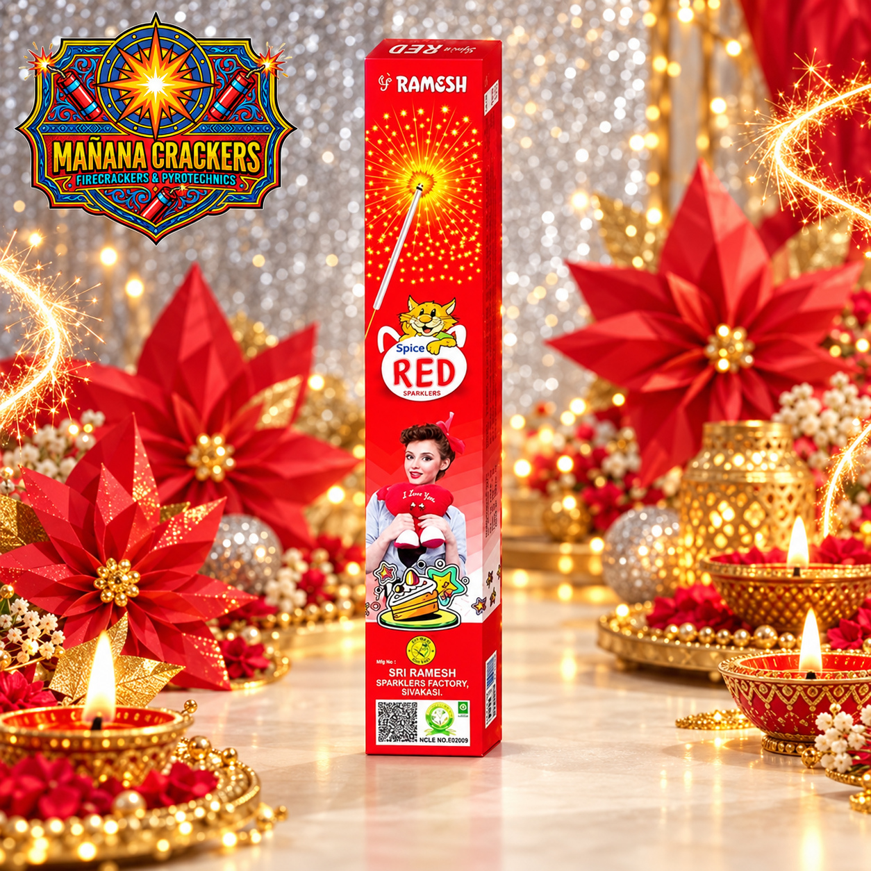 15 Cm Red Sparkler