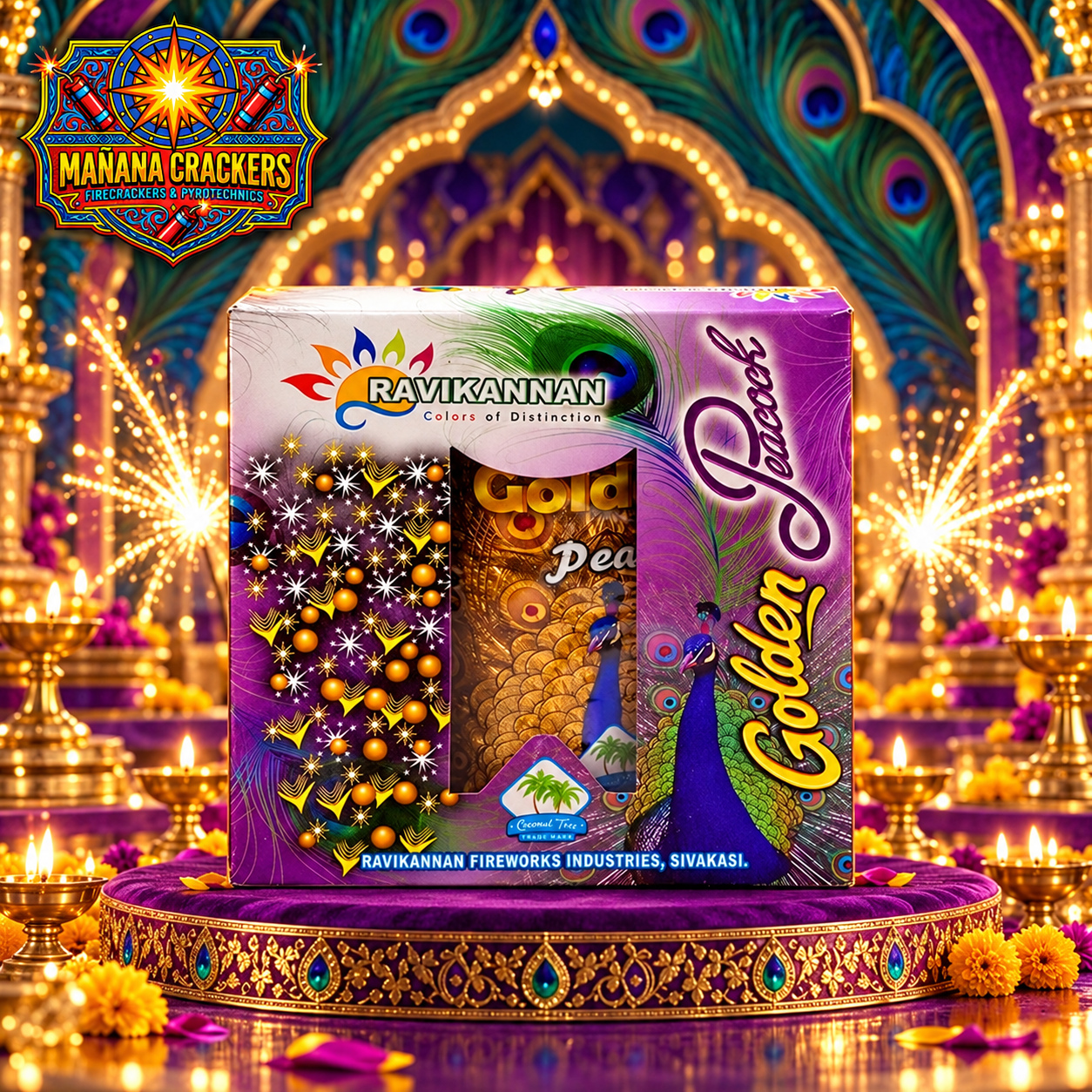 Golden Peacock Fountatin