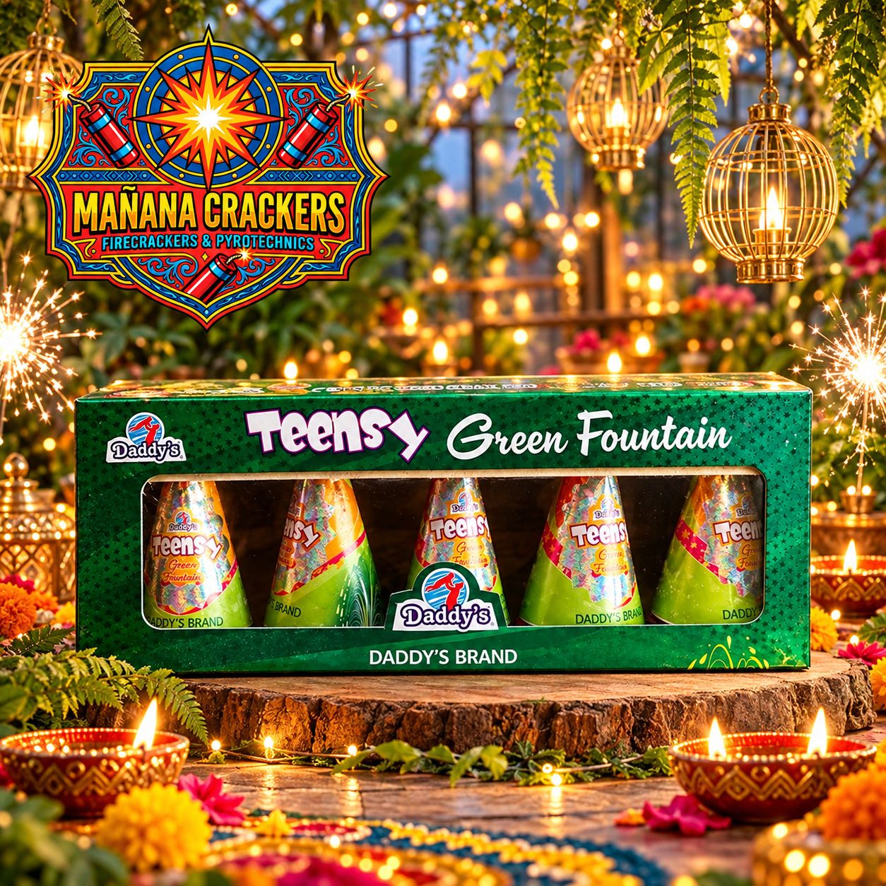 Teensy Green Fountain (5 Pcs) Daddy's Brand