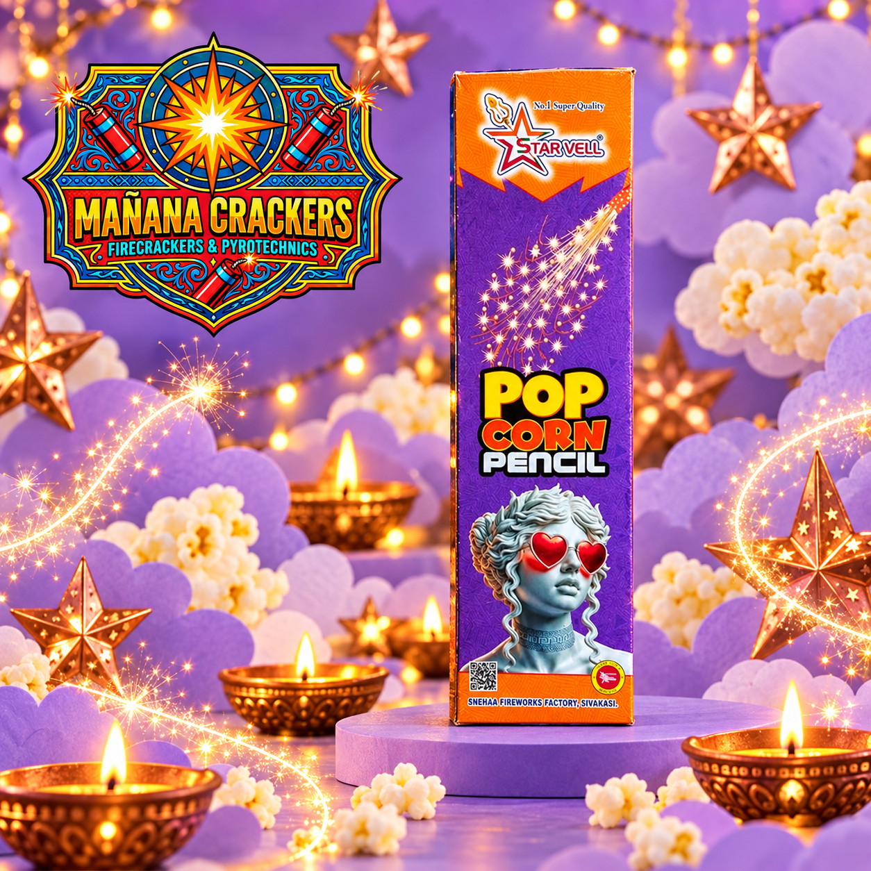 Popcorn Pencil (5 Pcs)