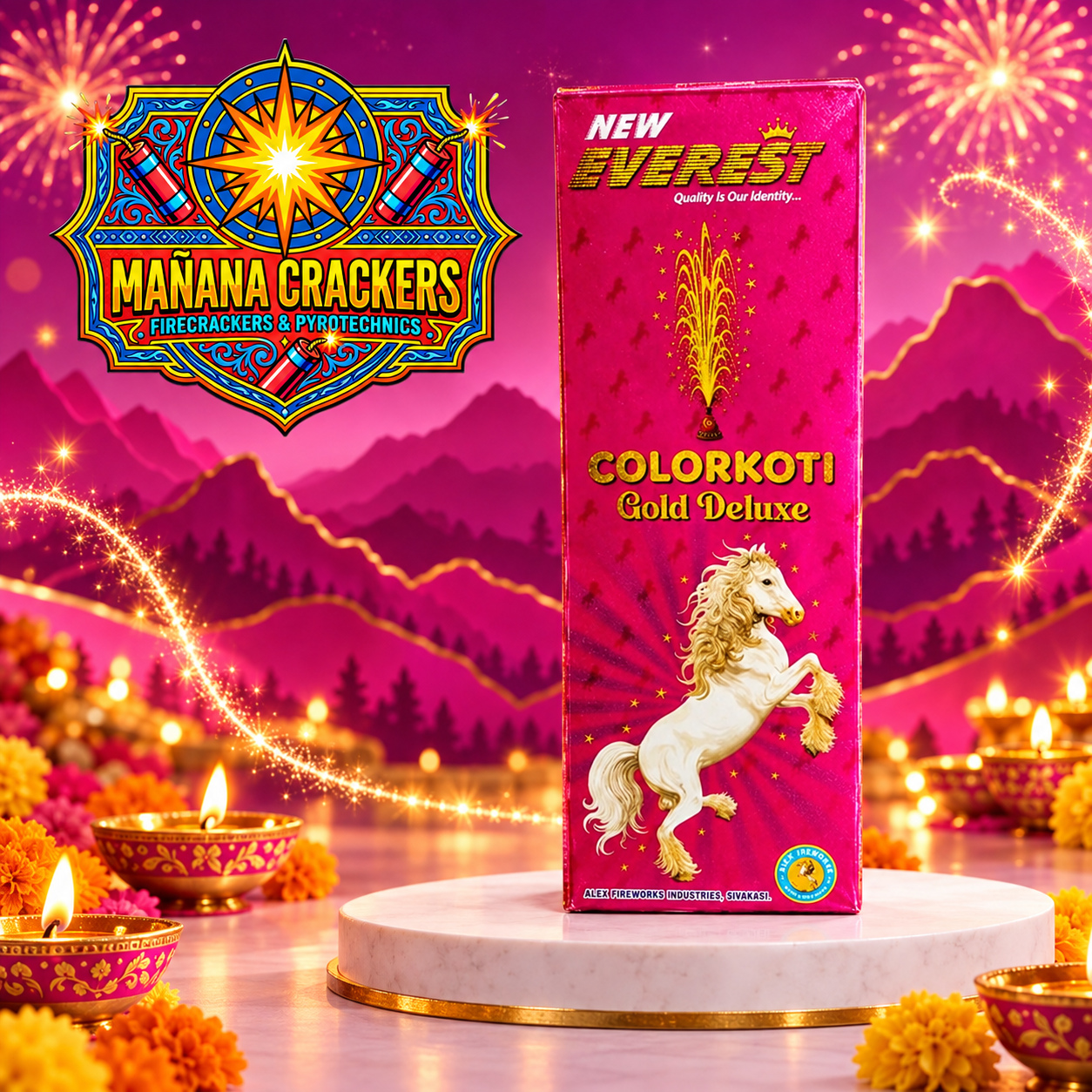 Gold Colour Koti (10 Pcs) New Everest Brand