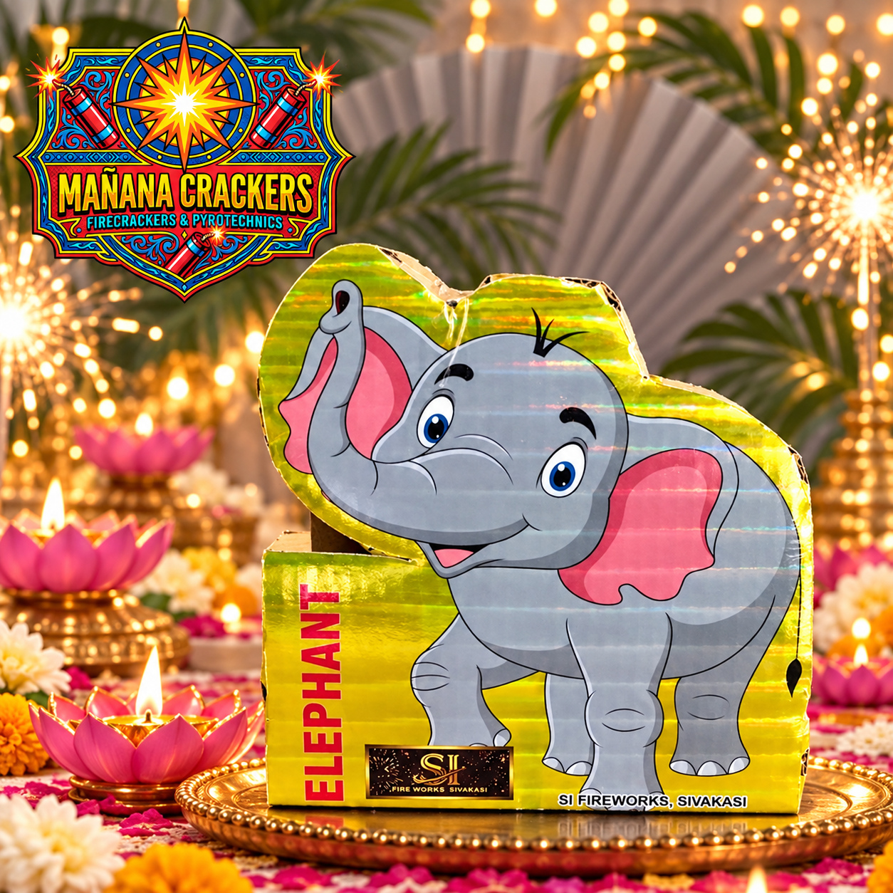 Golden Elephant Fountain