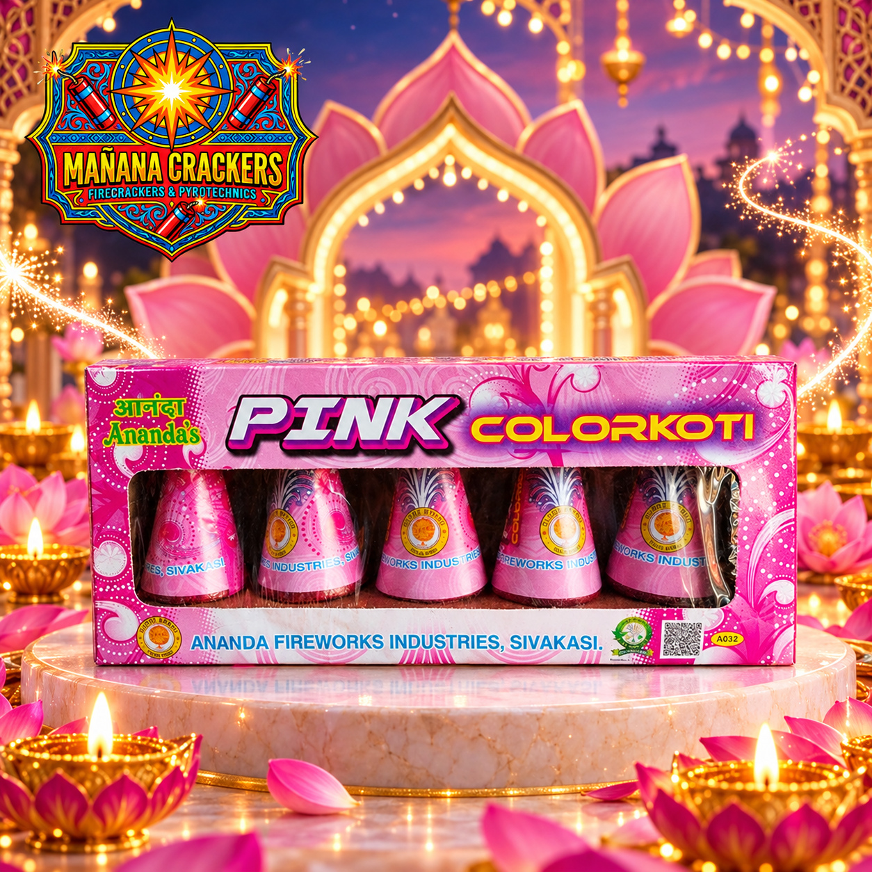 Pink Colour Koti (5 Pcs) Anandas Brand