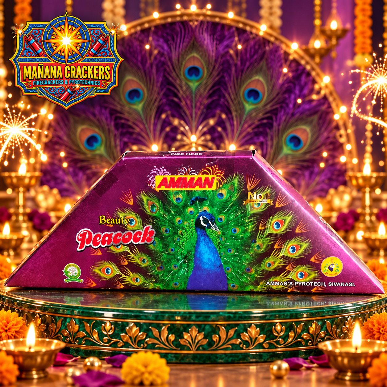 Peacock Fountain (3 Face)