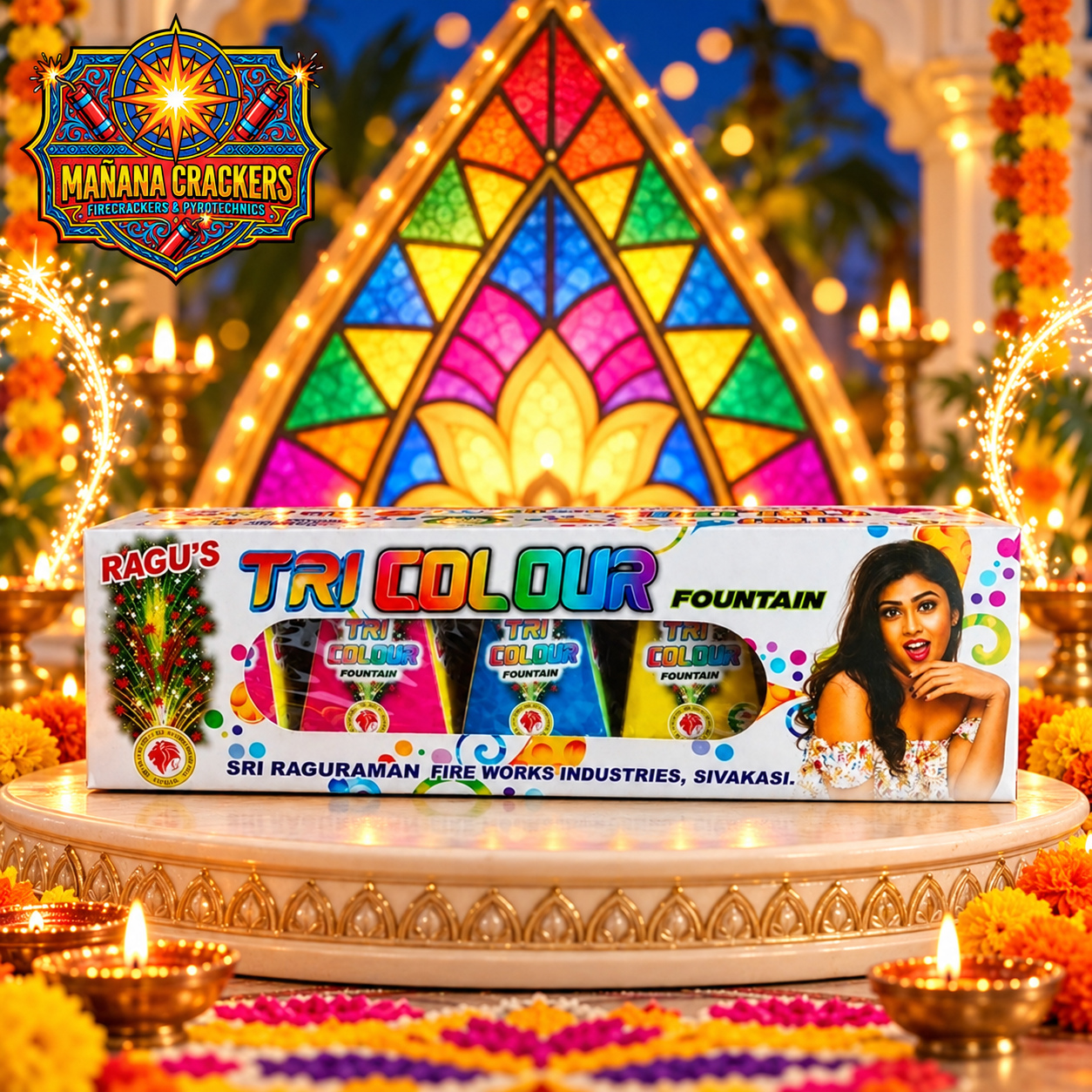 Tricolour Fountain (5 Pcs)